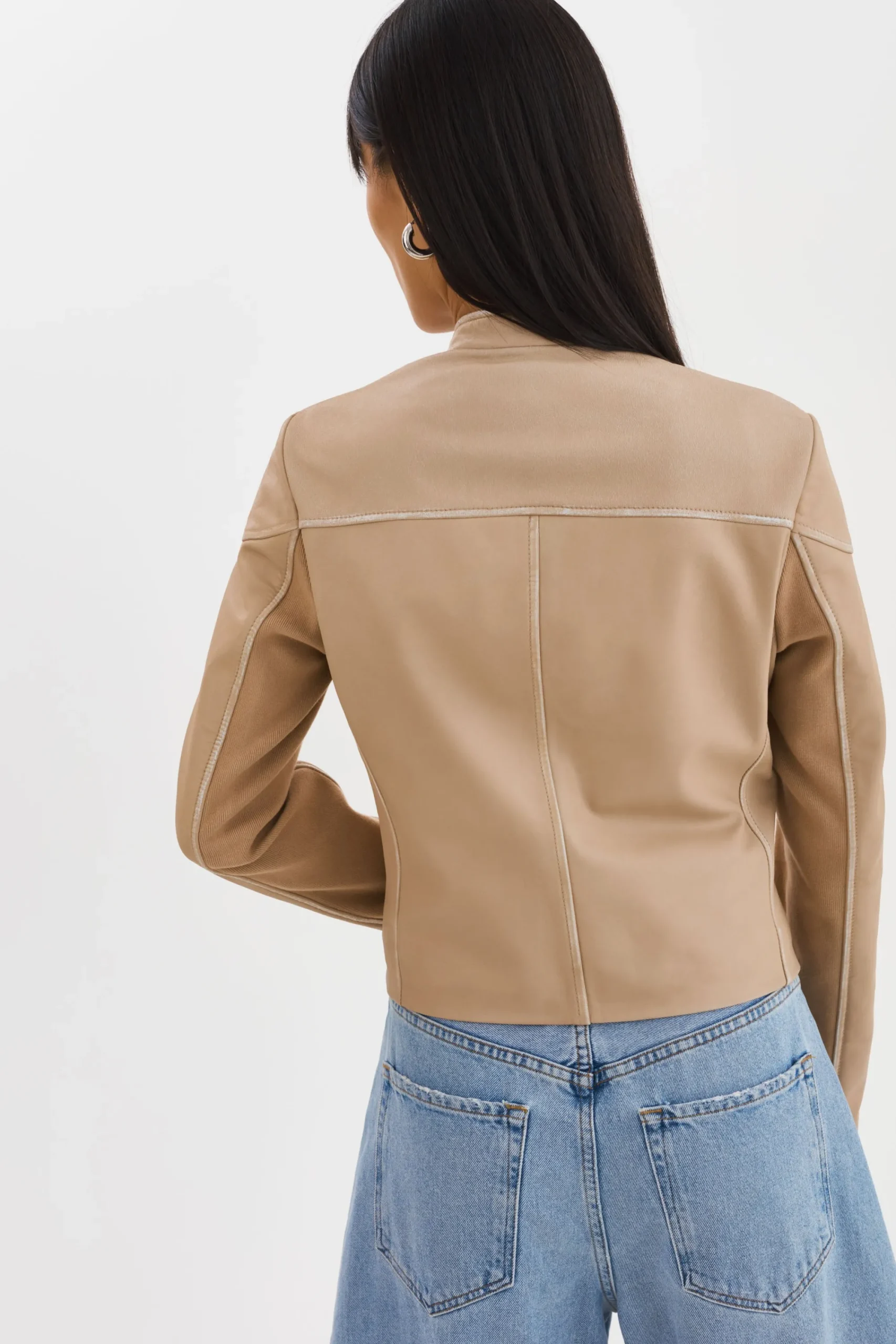 Cheap LAMARQUE HIRA | Fitted Leather Jacket Distressed Wheat