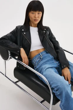Fashion LAMARQUE IDETTA | Leather Biker Jacket Black
