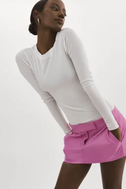 Sale LAMARQUE INAYA | Leather Micro Mini Skirt BODACIOUS PINK