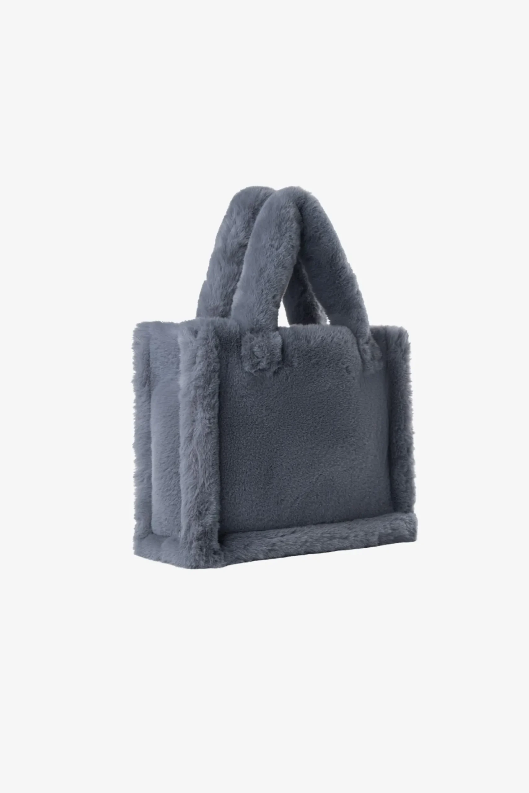 Store LAMARQUE JADE Faux Fur Tote Bag Smoky Blue
