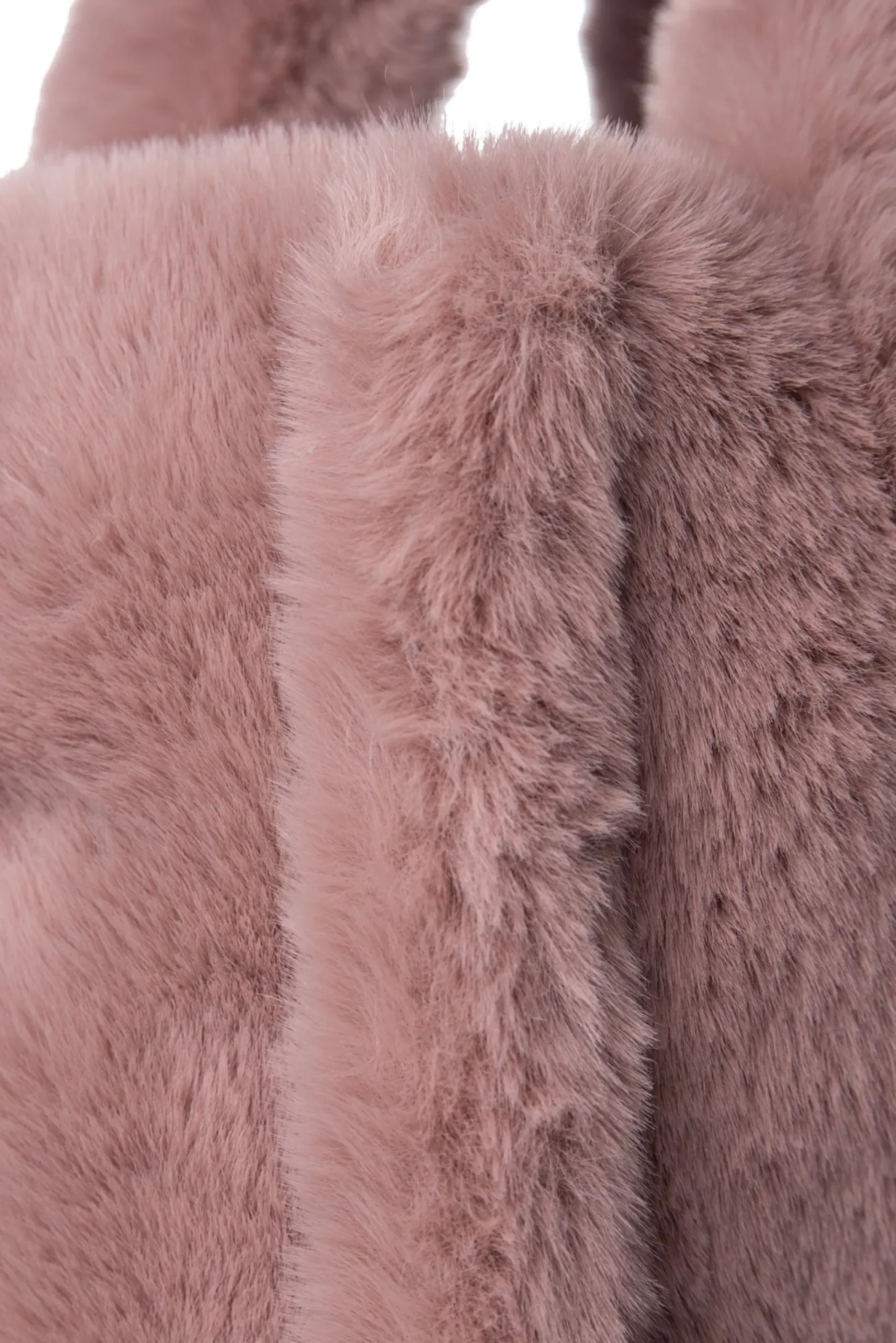 New LAMARQUE JADE Faux Fur Tote Bag Smoky Pink