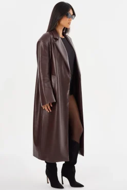 Store LAMARQUE JANELLE | Recycled Leather Coat Mahogany