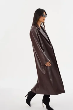 Store LAMARQUE JANELLE | Recycled Leather Coat Mahogany