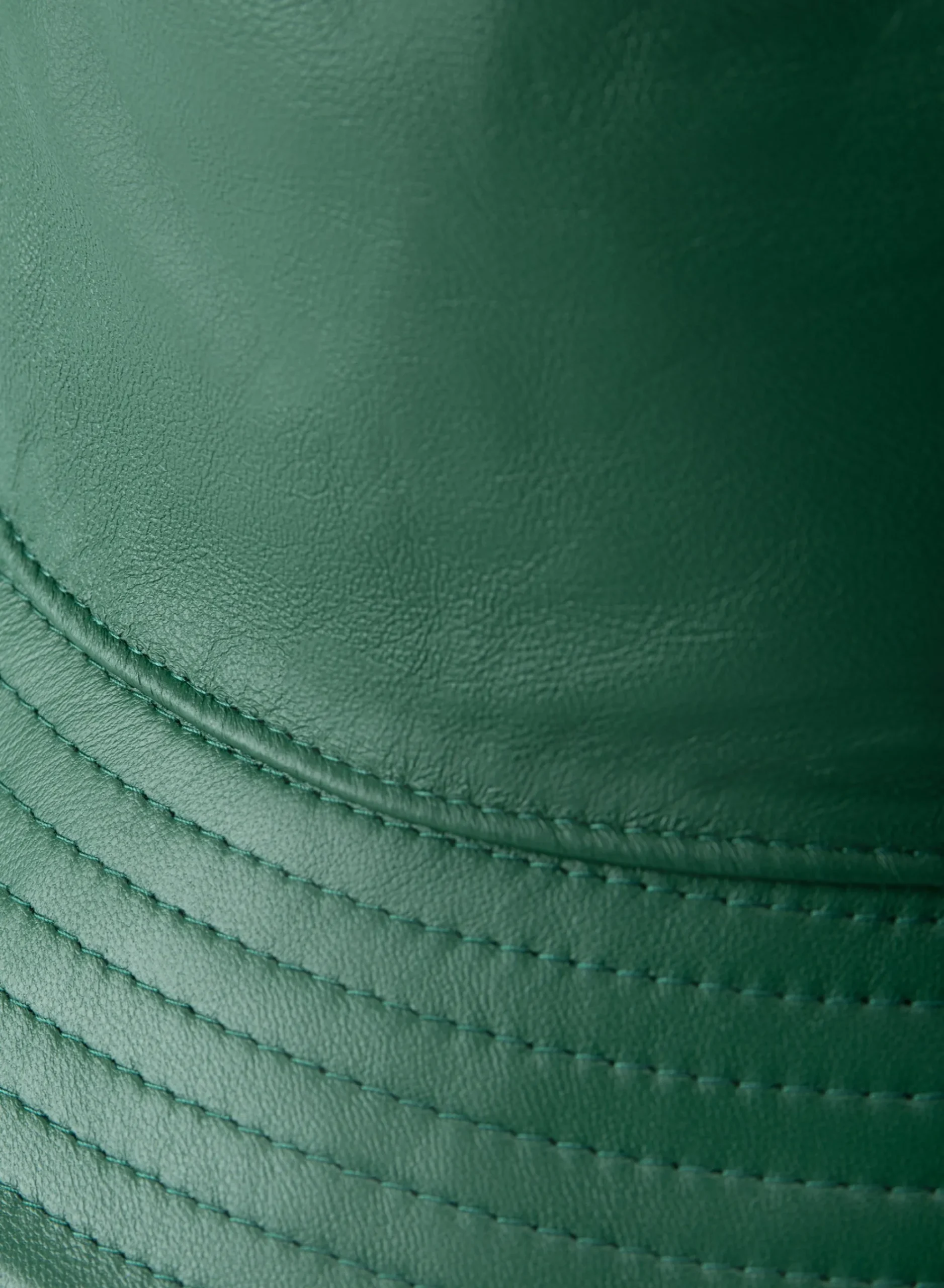 Discount LAMARQUE JEANNE LEATHER BUCKET HAT Bottle Green