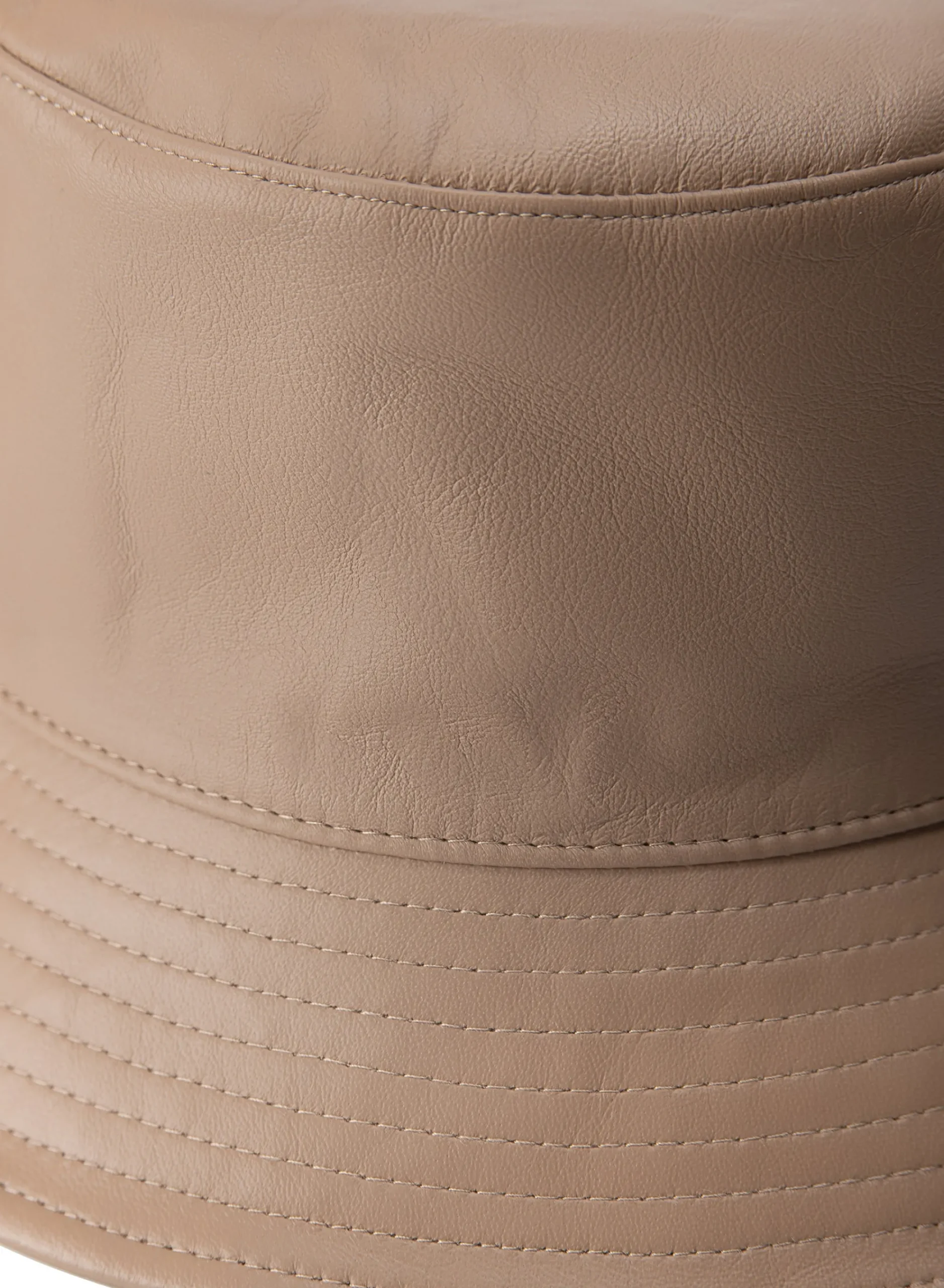 Cheap LAMARQUE JEANNE LEATHER BUCKET HAT Sesame