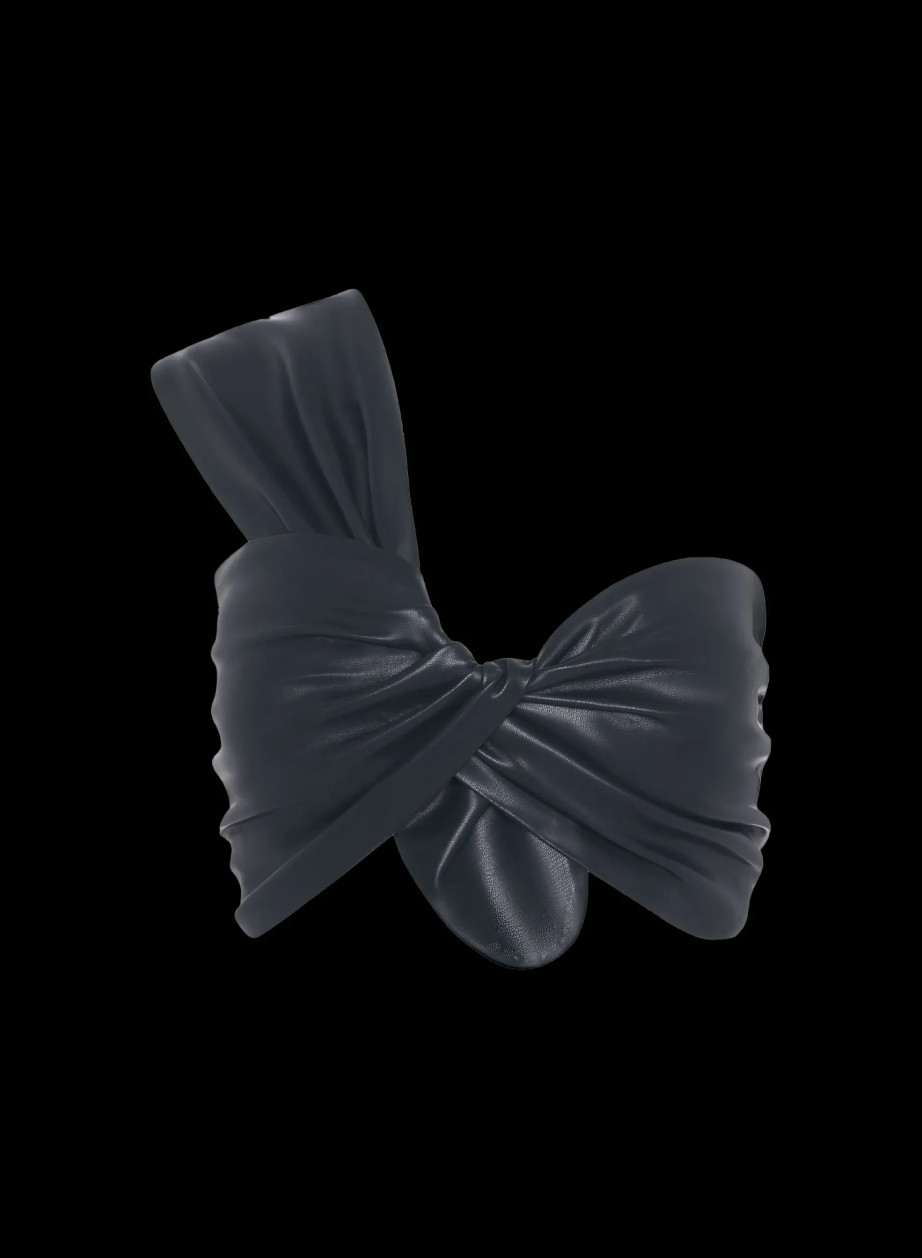 Outlet LAMARQUE JOLIE | Faux Leather One Shoulder Top Black