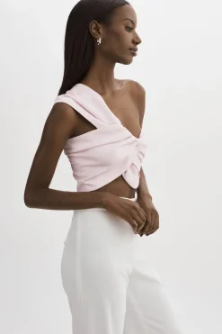 Discount LAMARQUE JOLIE | Faux Leather One Shoulder Top Pink Parasol