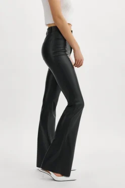 Online LAMARQUE KAIDA | Faux Leather Flare Pants Black