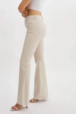 New LAMARQUE KAIDA |Faux Leather Flare Pants IVORY