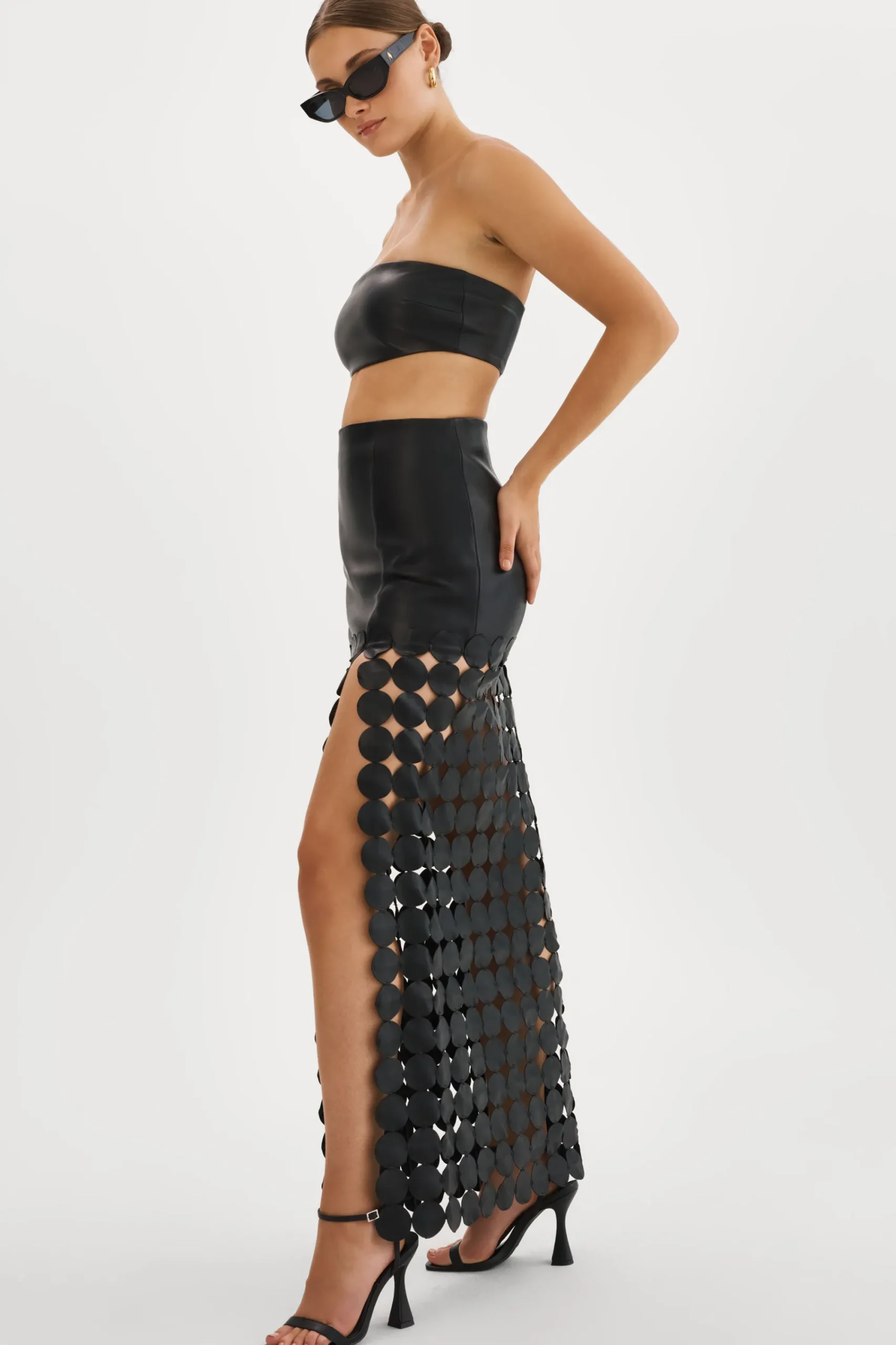 Store LAMARQUE KALI | Multi-Circle Maxi Skirt Black