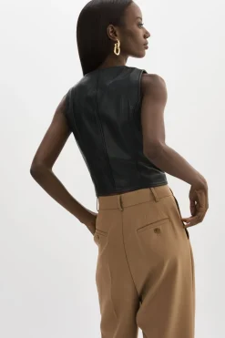 Cheap LAMARQUE KALLIE | Leather Vest Black