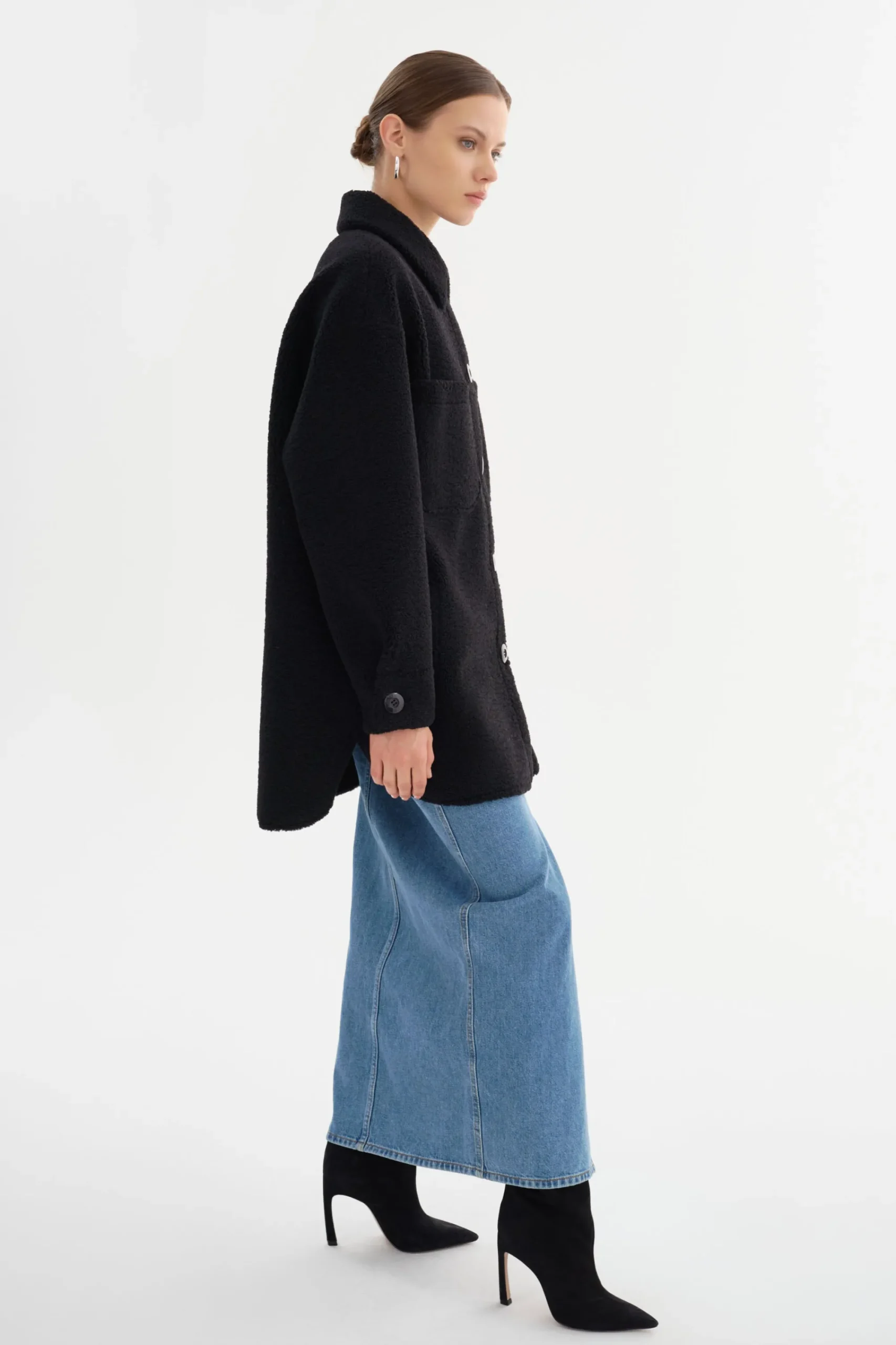 Hot LAMARQUE KANE | Sherpa Shacket Black