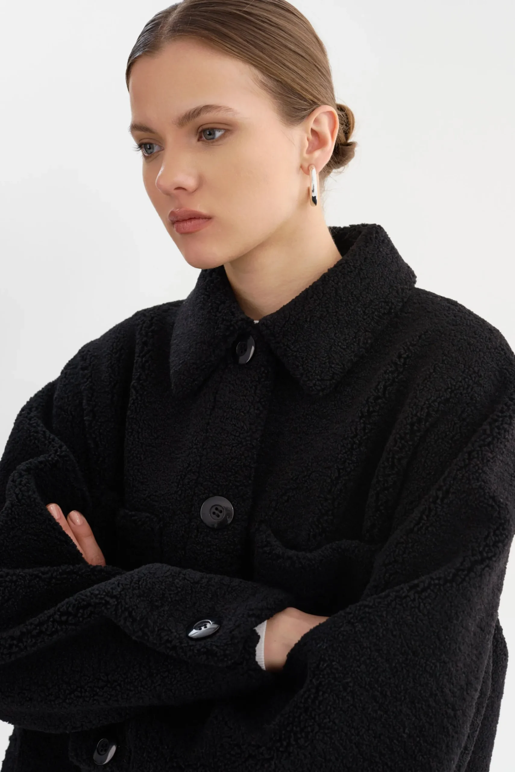 Hot LAMARQUE KANE | Sherpa Shacket Black