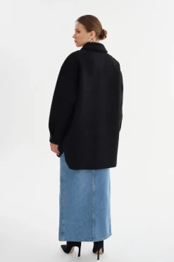 Hot LAMARQUE KANE | Sherpa Shacket Black