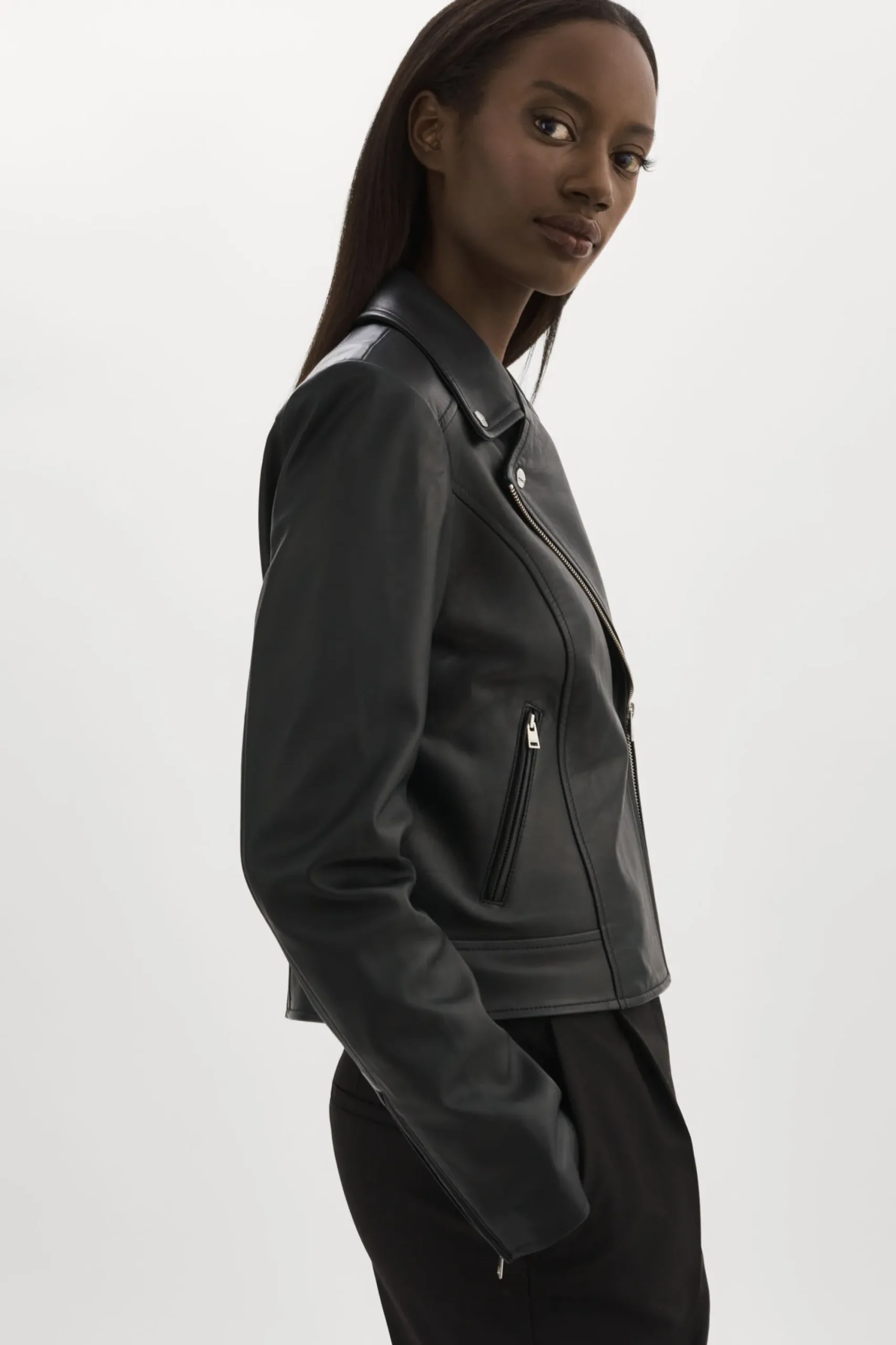 Hot LAMARQUE KELSEY | Leather Biker Jacket Black