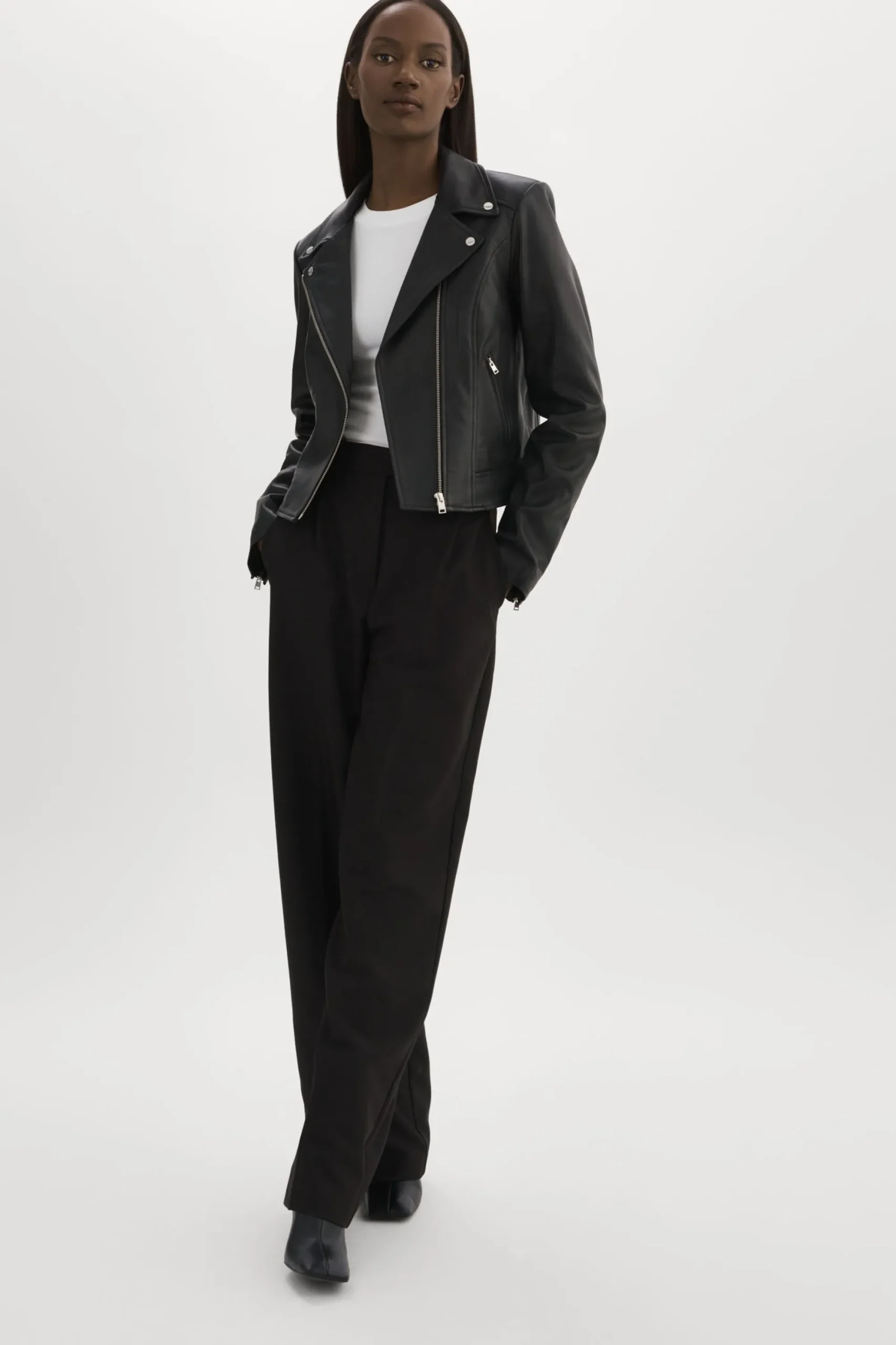 Hot LAMARQUE KELSEY | Leather Biker Jacket Black