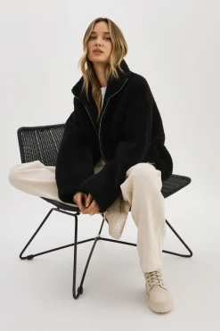 New LAMARQUE KIM | Sherpa Jacket Black