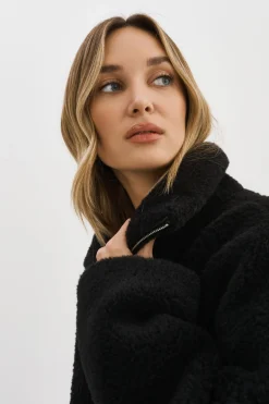New LAMARQUE KIM | Sherpa Jacket Black