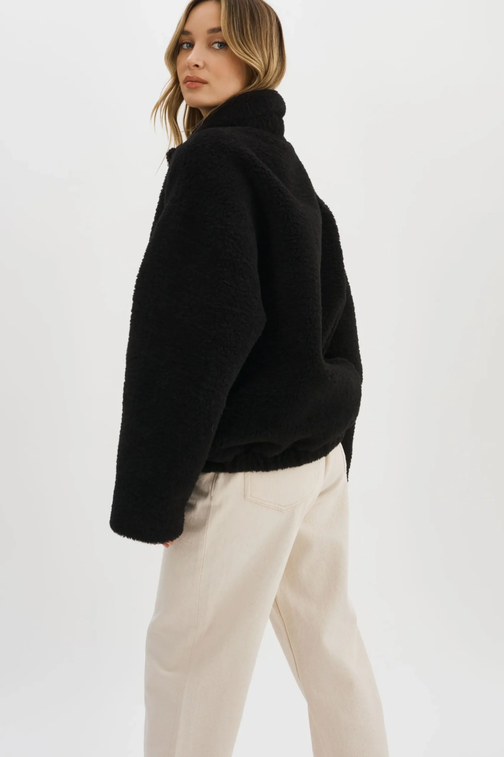 New LAMARQUE KIM | Sherpa Jacket Black