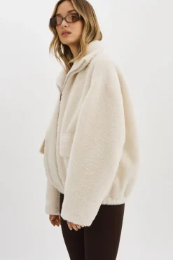 New LAMARQUE KIM | Sherpa Jacket Off White