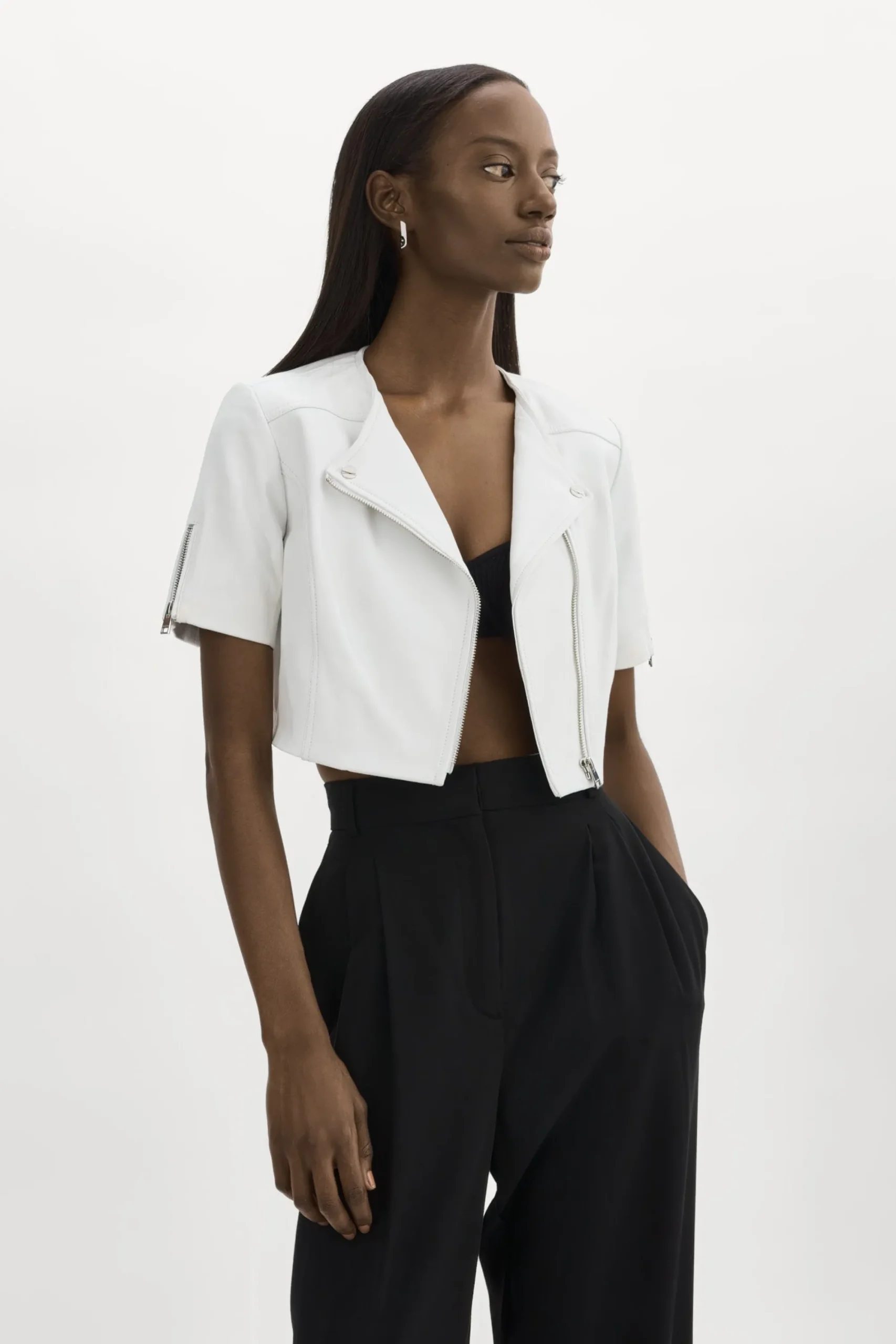 Cheap LAMARQUE KIRSI | Cropped Biker Jacket White