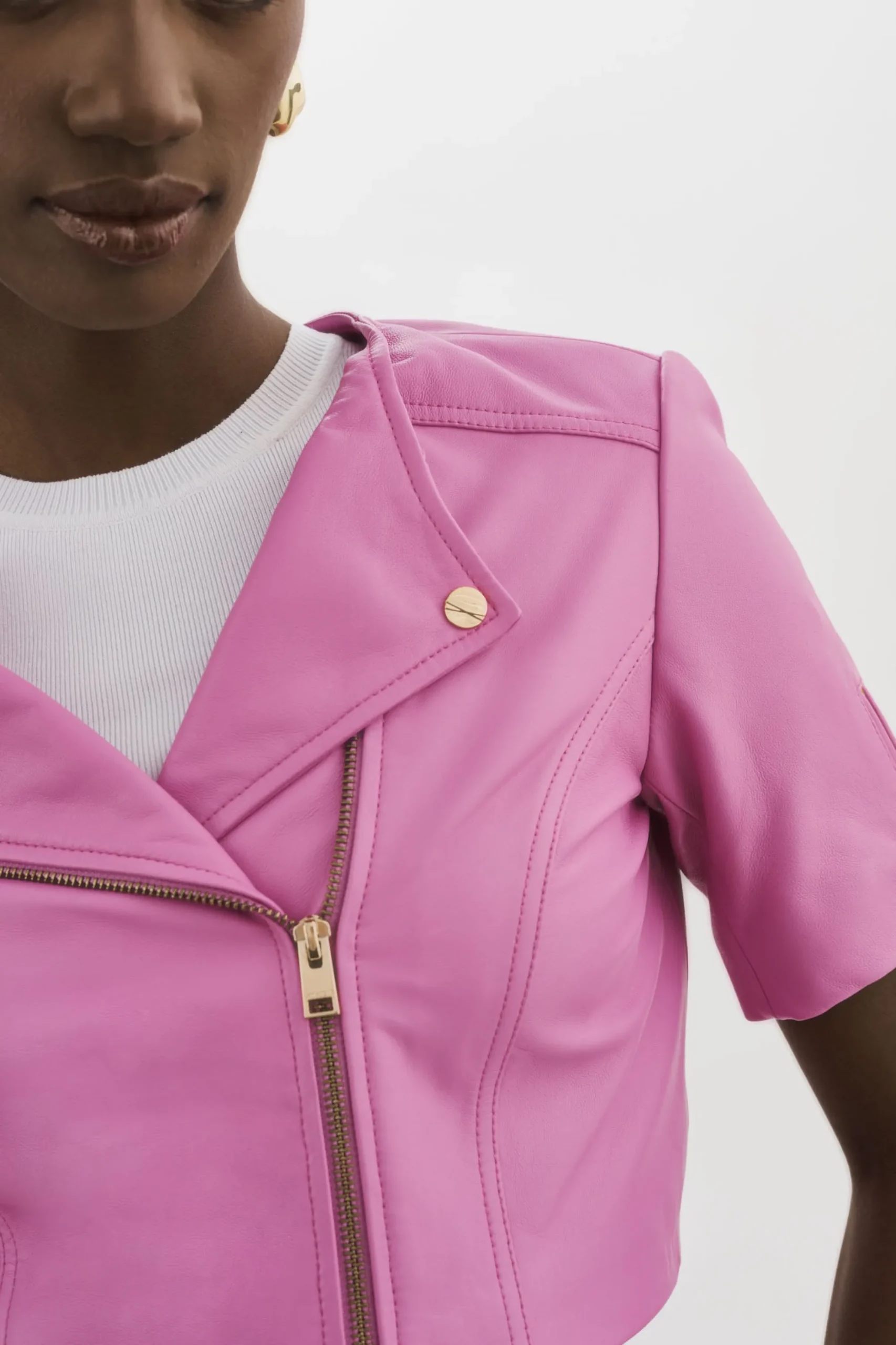 Cheap LAMARQUE KIRSI GOLD | Cropped Biker Jacket BODACIOUS PINK