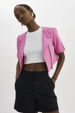 Cheap LAMARQUE KIRSI GOLD | Cropped Biker Jacket BODACIOUS PINK