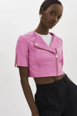 Cheap LAMARQUE KIRSI GOLD | Cropped Biker Jacket BODACIOUS PINK