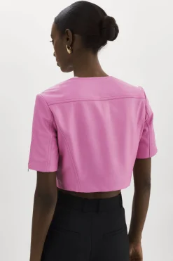 Cheap LAMARQUE KIRSI GOLD | Cropped Biker Jacket BODACIOUS PINK