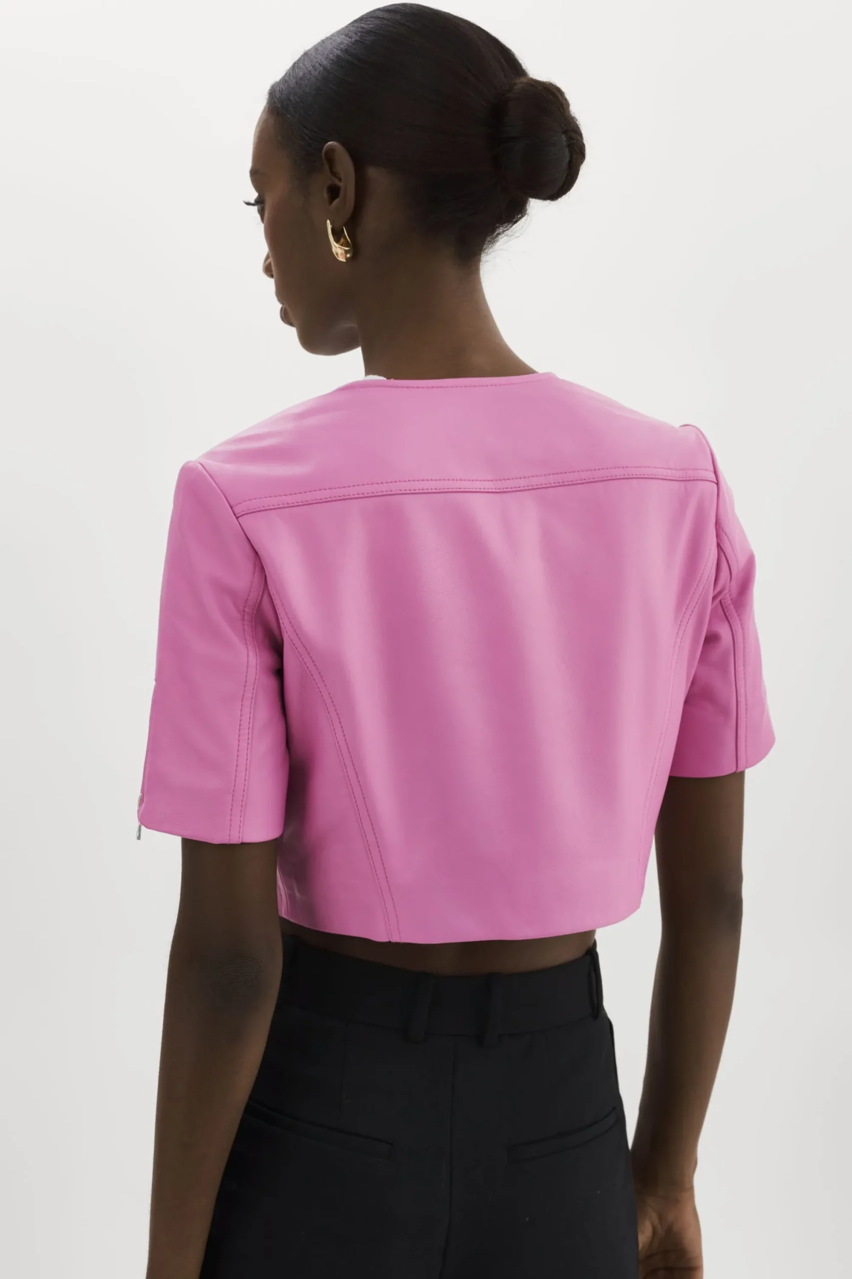 Cheap LAMARQUE KIRSI GOLD | Cropped Biker Jacket BODACIOUS PINK