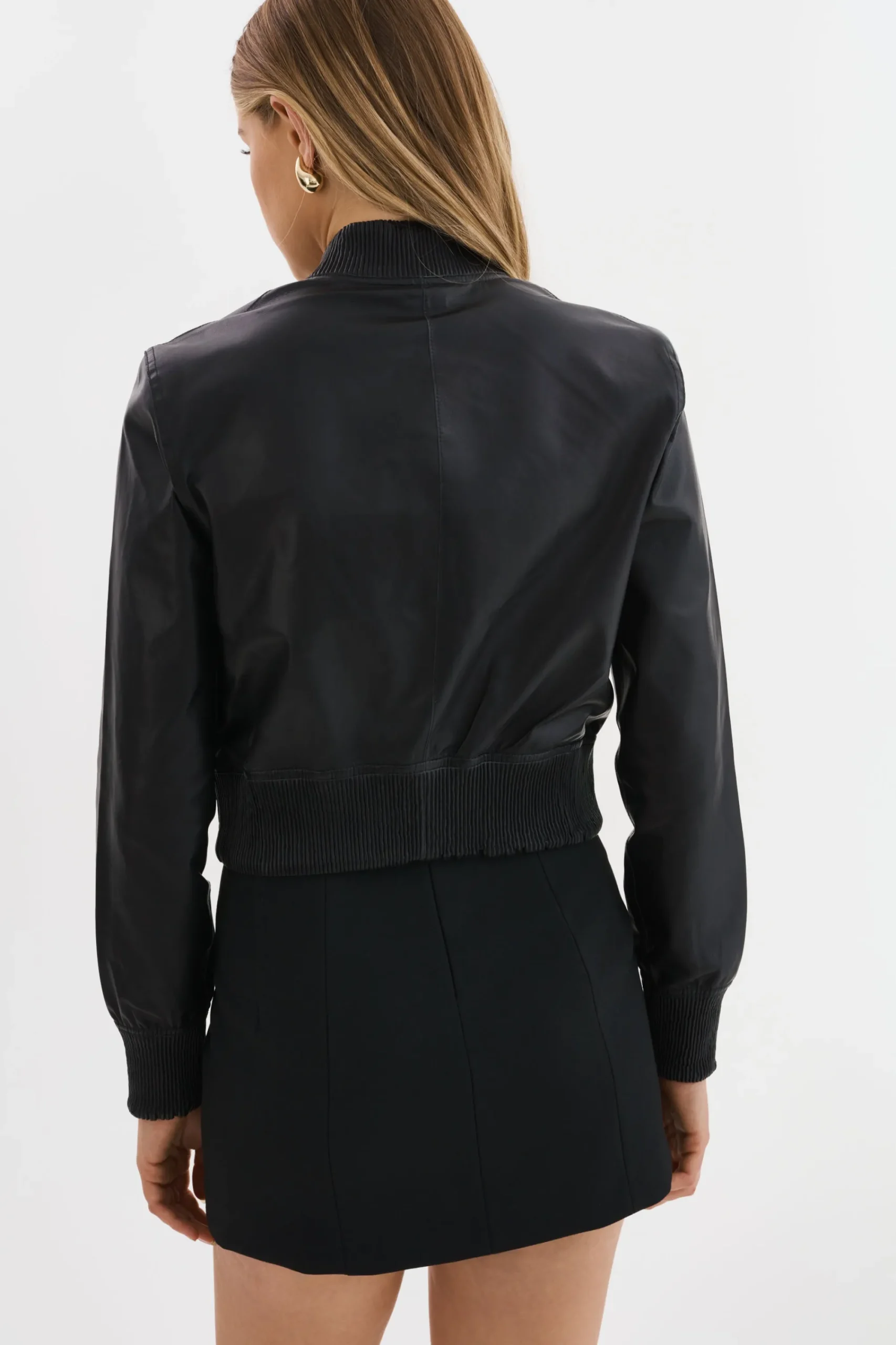 Store LAMARQUE KORDELLA | Reversible Leather Bomber Jacket Black/Gold