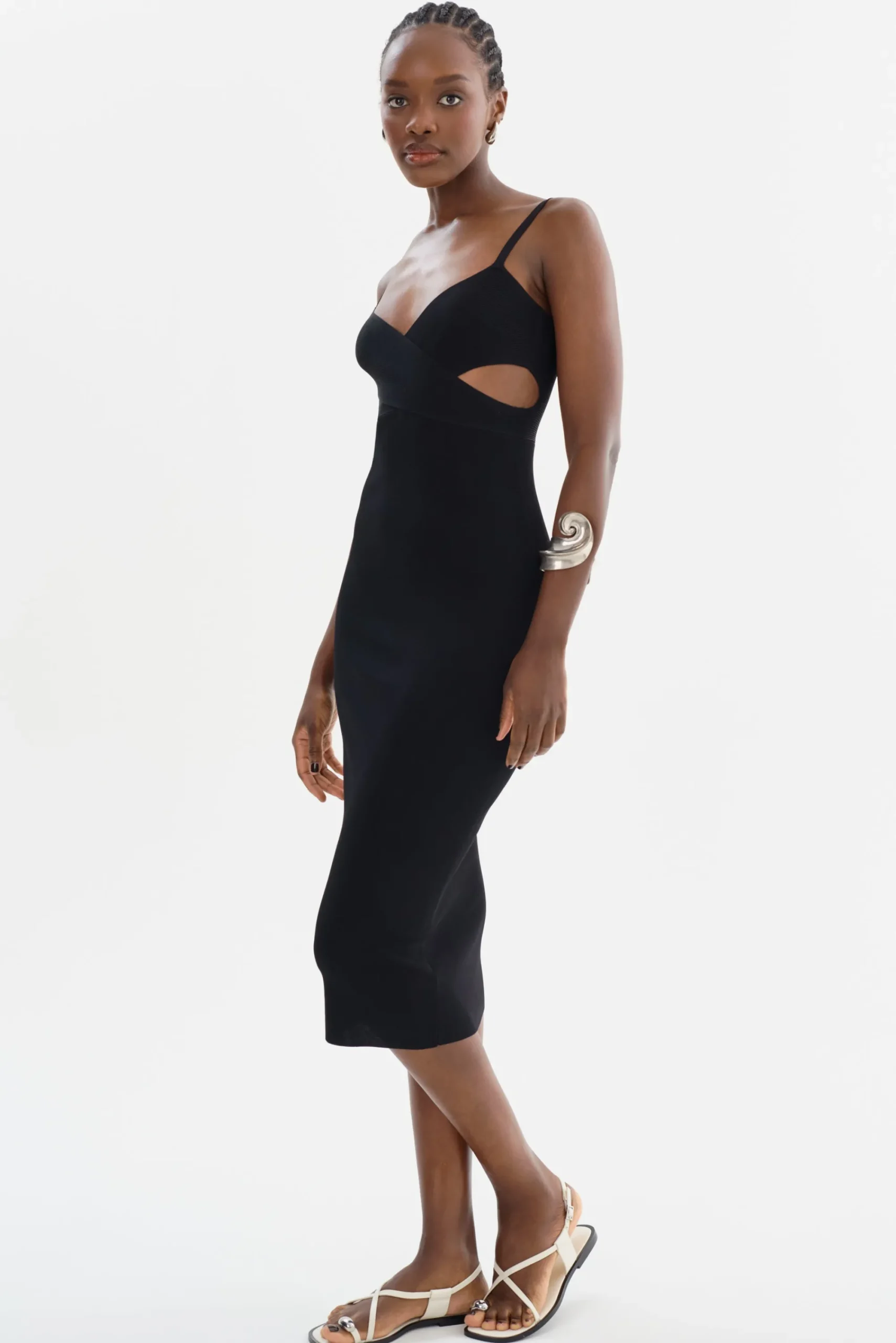 Online LAMARQUE LIDIA | Midi Knit Dress Black