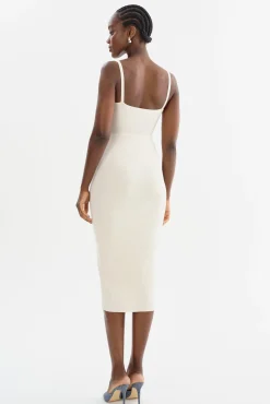 New LAMARQUE LIDIA | Midi Knit Dress Off White