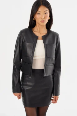 Discount LAMARQUE LINETTE | Leather Jacket Black