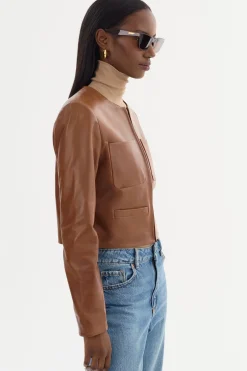 Clearance LAMARQUE LINETTE | Leather Jacket Luggage