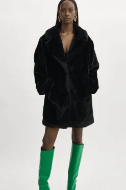 Cheap LAMARQUE LINNEA | Faux Fur Coat Black