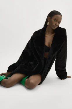 Cheap LAMARQUE LINNEA | Faux Fur Coat Black