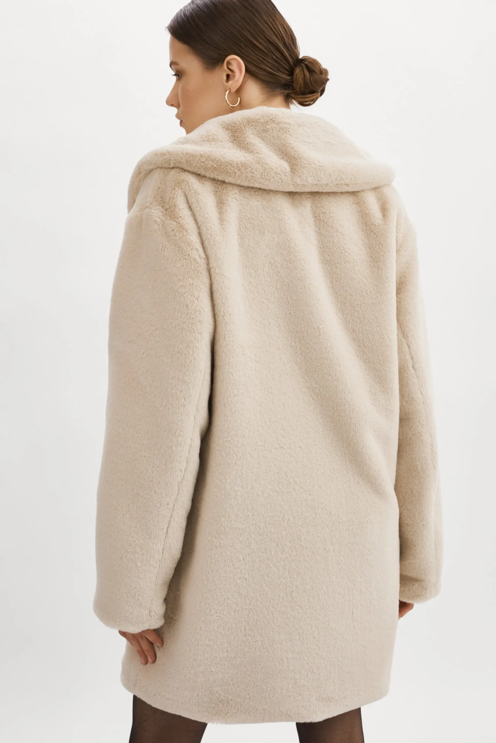 Shop LAMARQUE LINNEA | Faux Fur Coat Bone