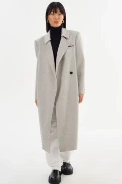 Sale LAMARQUE LORELEI | Double Face Wool Coat Light Grey