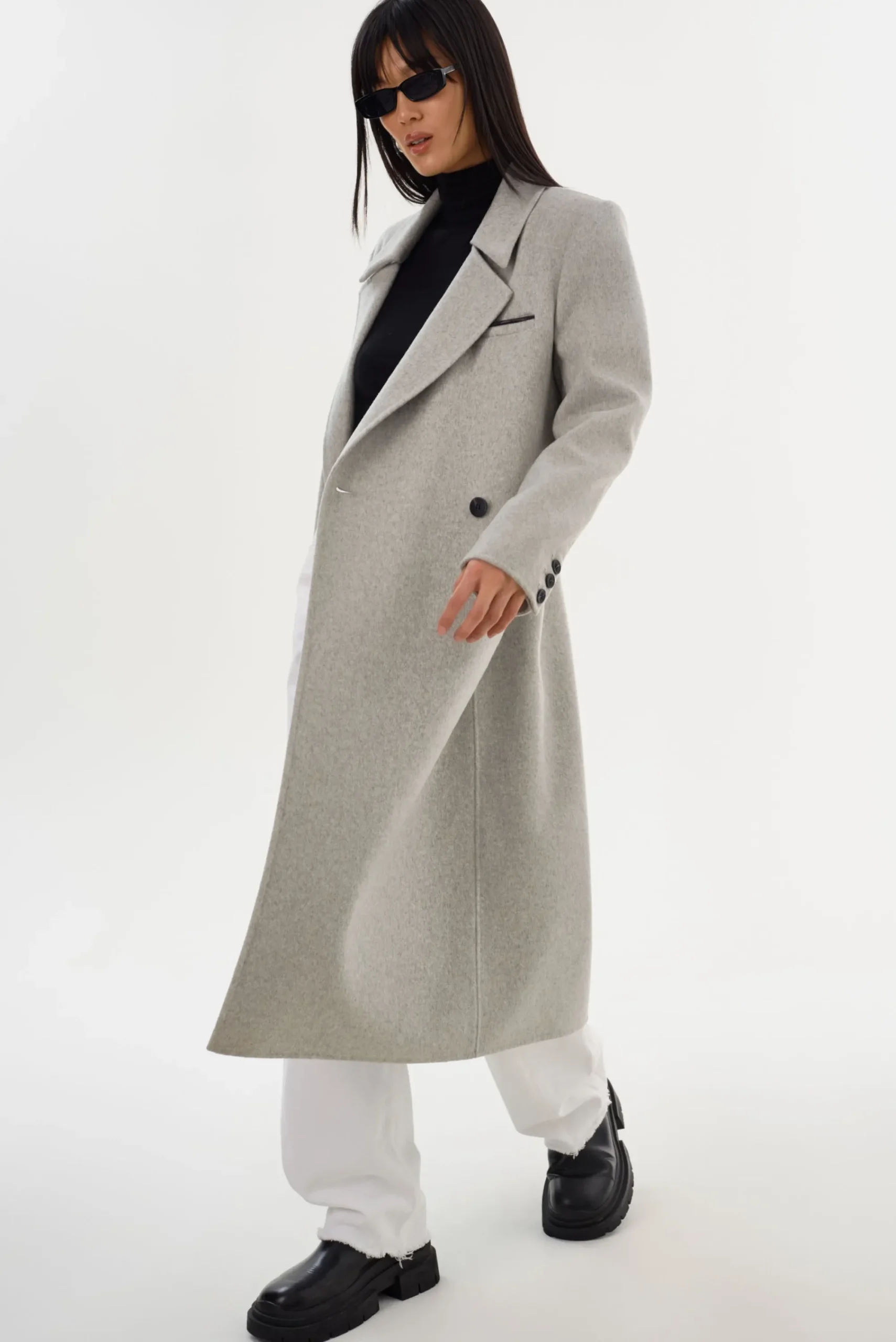 Sale LAMARQUE LORELEI | Double Face Wool Coat Light Grey