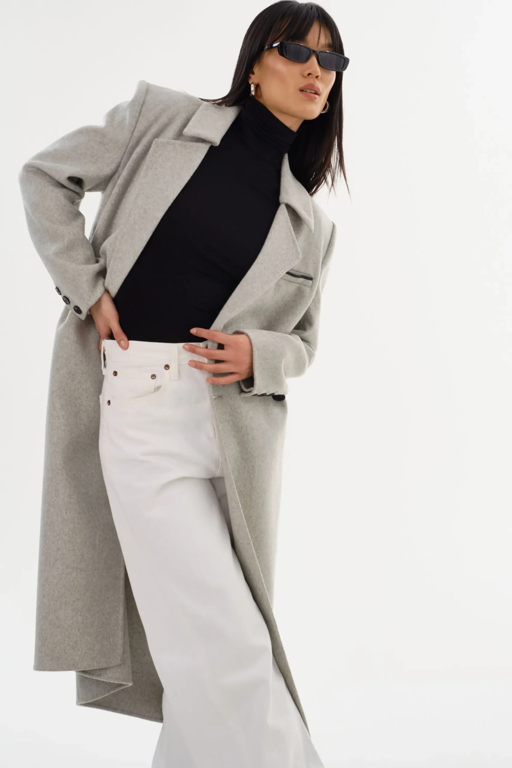 Sale LAMARQUE LORELEI | Double Face Wool Coat Light Grey
