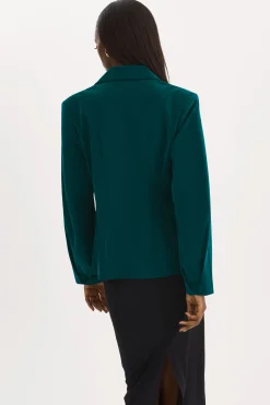 Discount LAMARQUE LOTTIE | Faux Leather Blazer Dark Jade