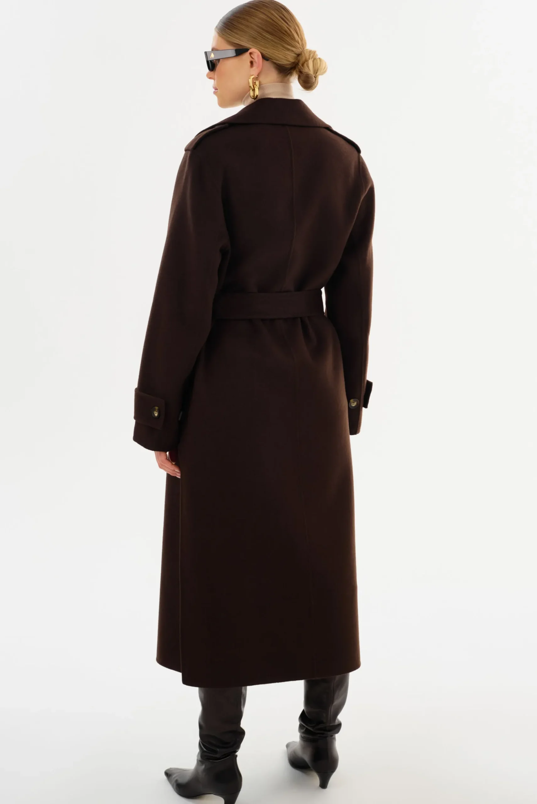 Store LAMARQUE MARGARET | Wool Trench Coat Dark Brown