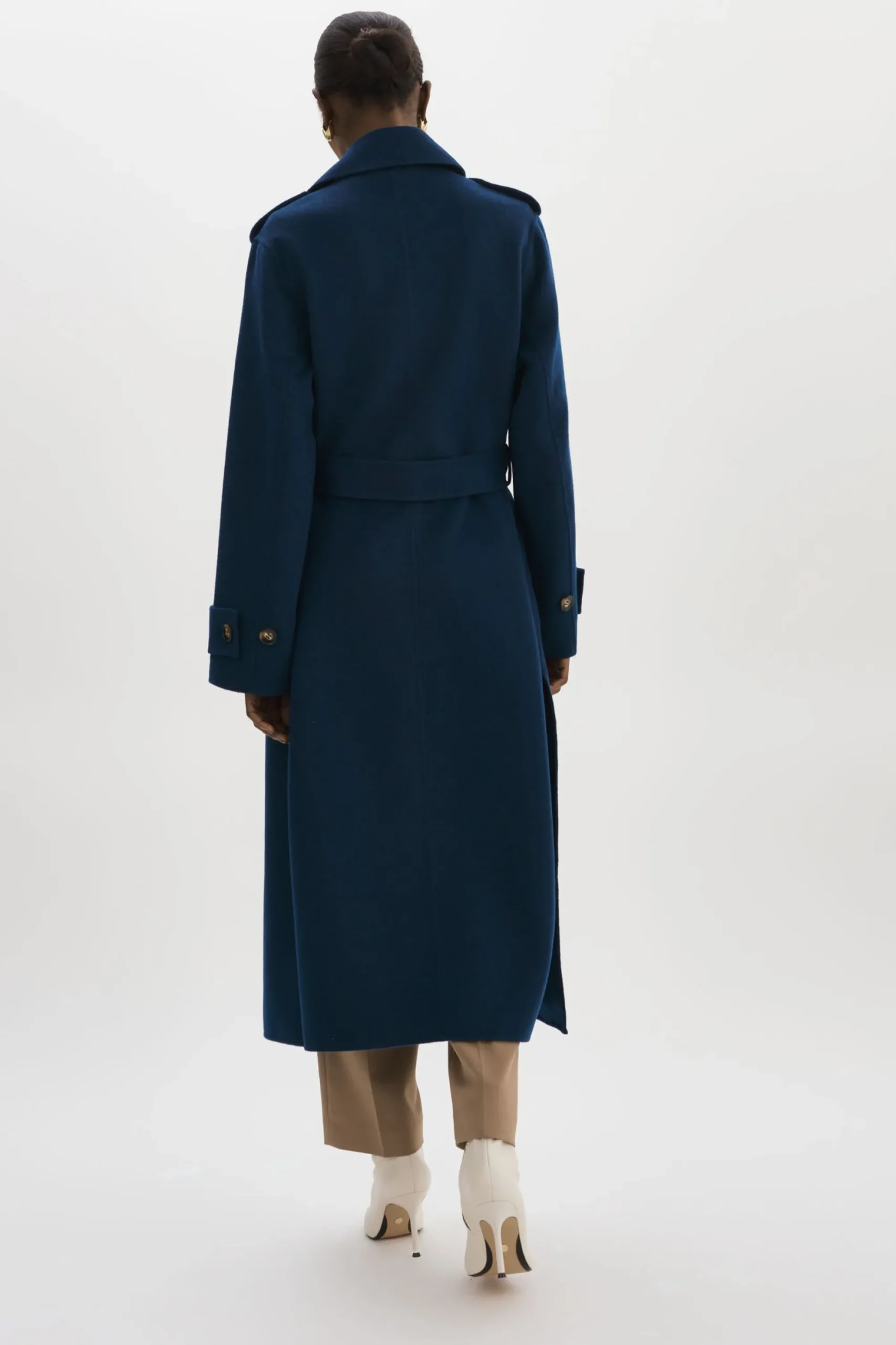 Hot LAMARQUE MARGARET | Wool Trench Coat Midnight Blue