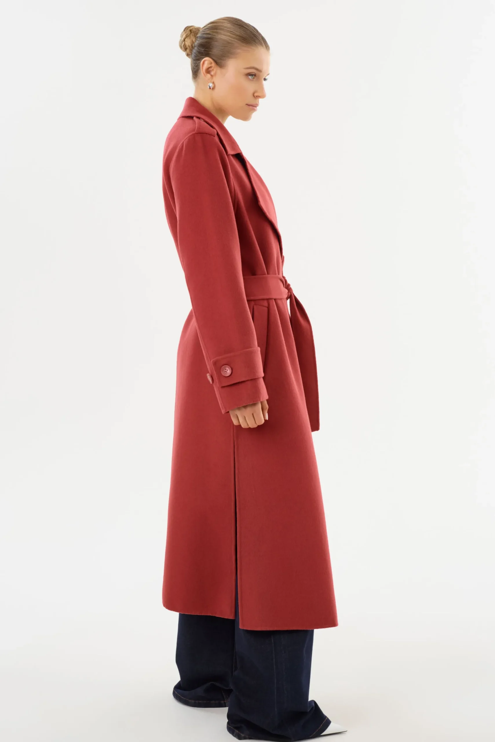 Shop LAMARQUE MARGARET | Wool Trench Coat Rosewood