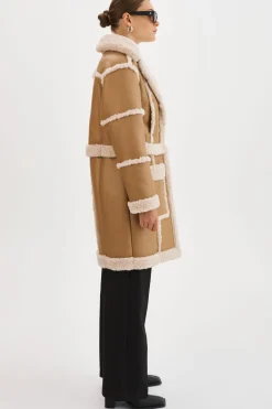 Best Sale LAMARQUE MARIANE | Detachable Faux Shearling Coat Biscuit