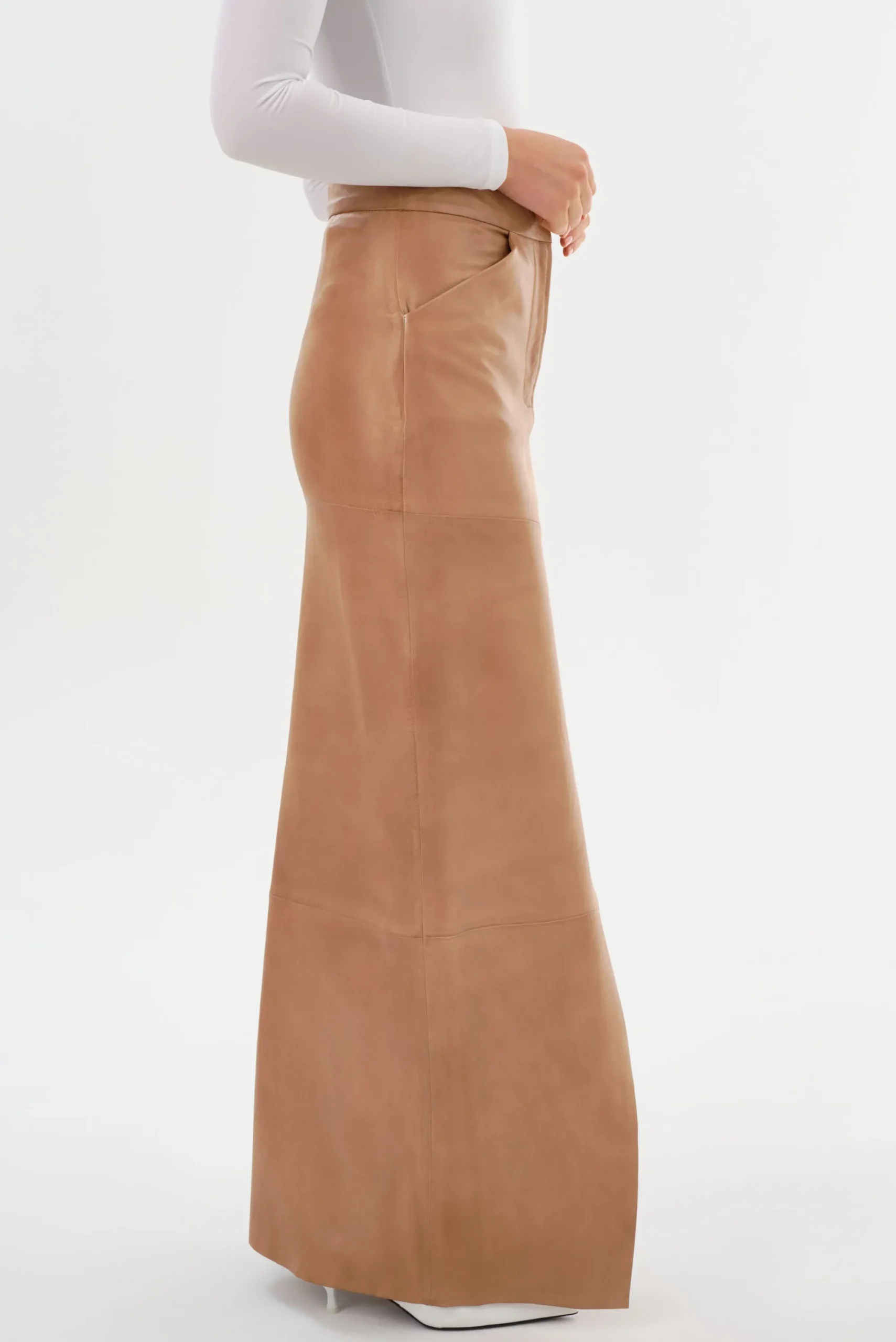 Cheap LAMARQUE MARIETTE | Leather Maxi Skirt Camel