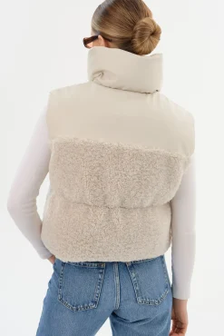 Best LAMARQUE MELICIA | Reversible Puffer Vest Bone/Ecru