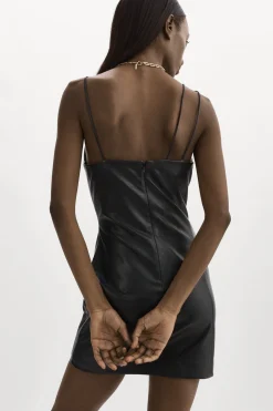 Discount LAMARQUE Nadia | Leather Mini Dress Black