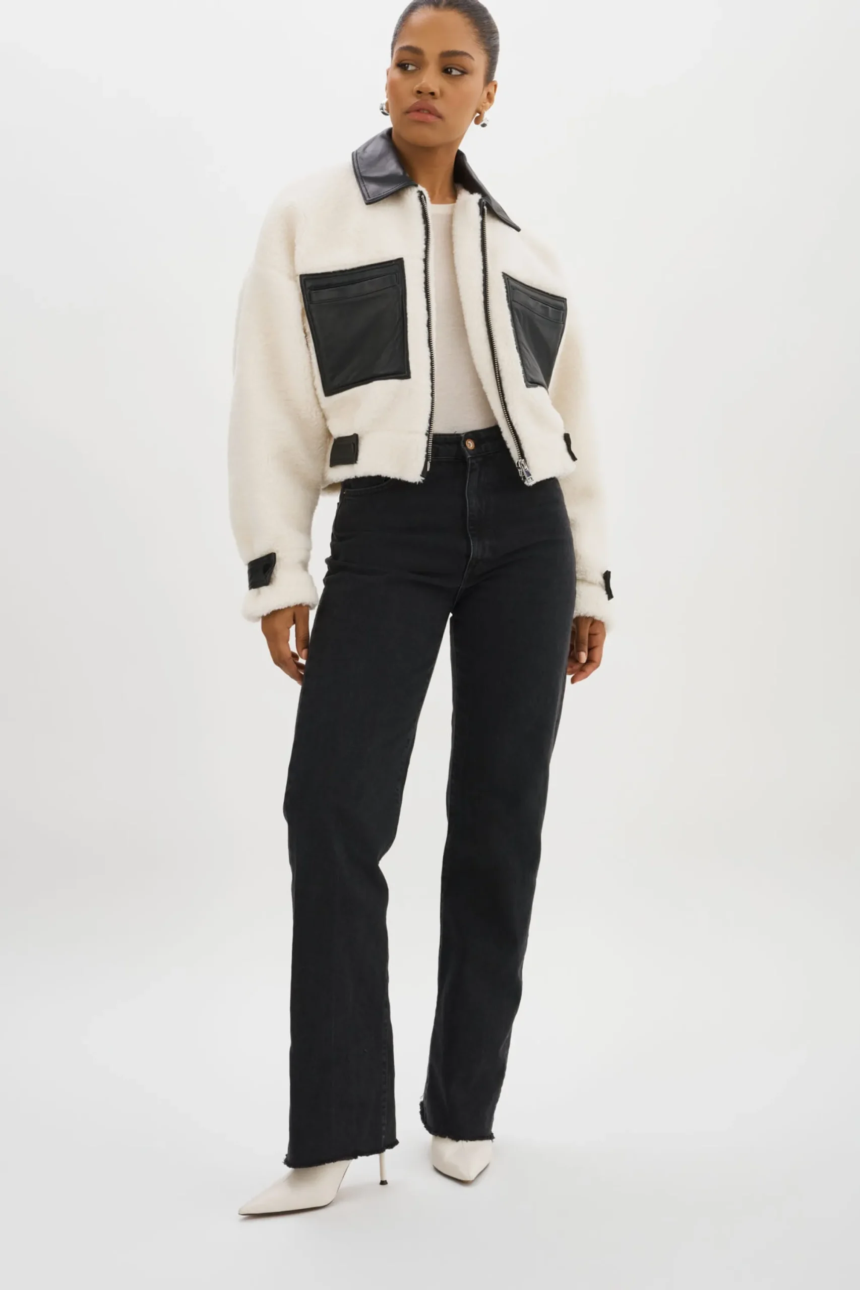 Clearance LAMARQUE NOLA | Sherpa Jacket Off White